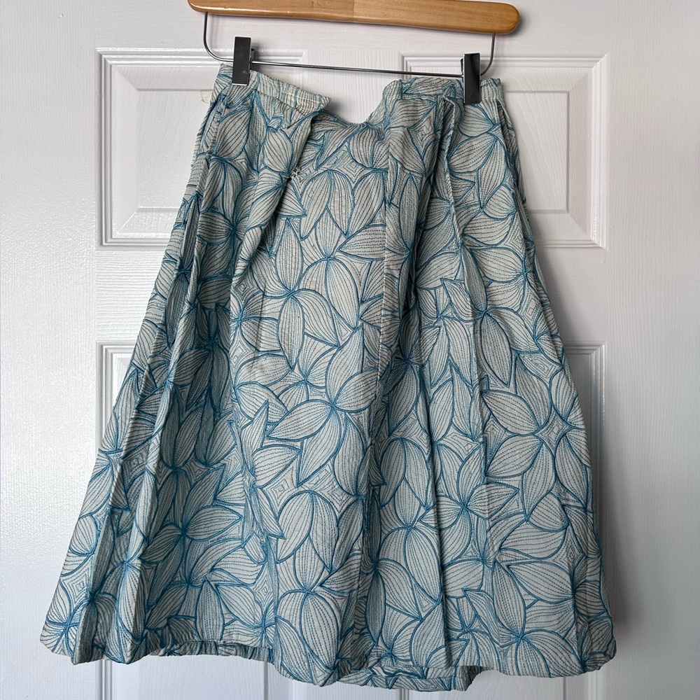 Club Monaco Floral Blue Women's Skirt
